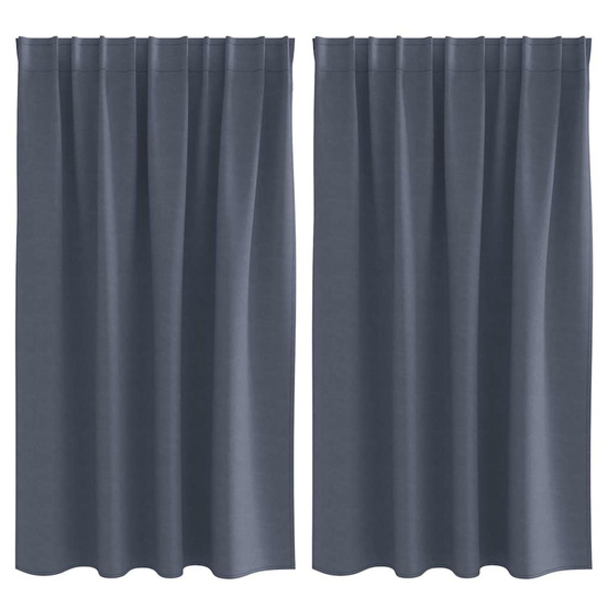 Rideaux occultants avec anneaux 2 pcs anthracite 140 x 140 cm