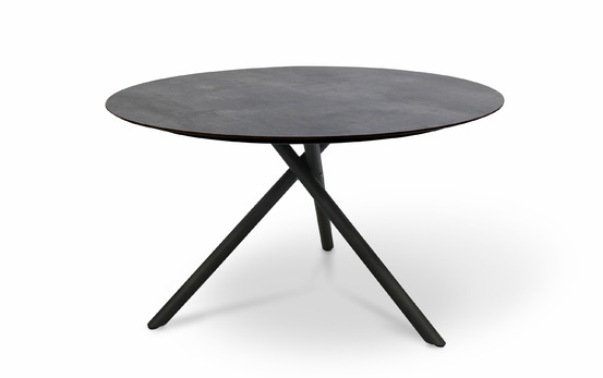 Table de jardin pilat ronde en aluminium anthracite