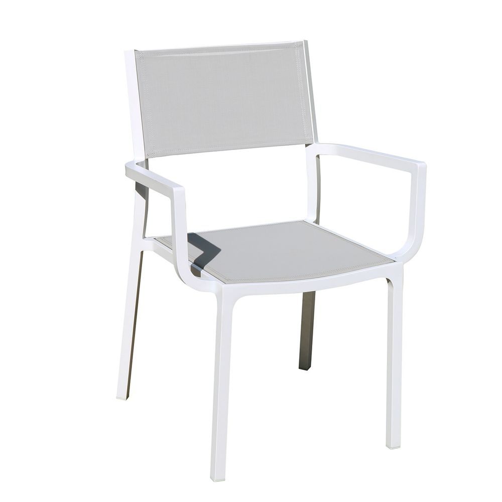FAUTEUIL ALU BLANC LEDA-(783949)