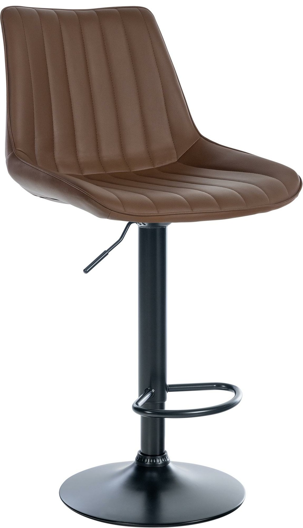 Tabouret de bar toni simili cuir noir