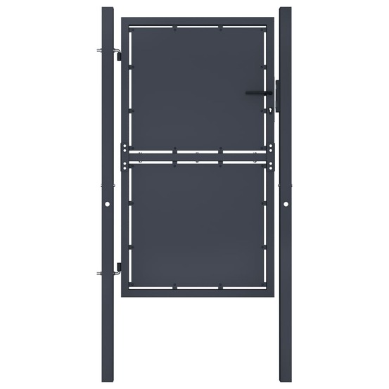 Portail de jardin en acier 100 x 175 cm anthracite