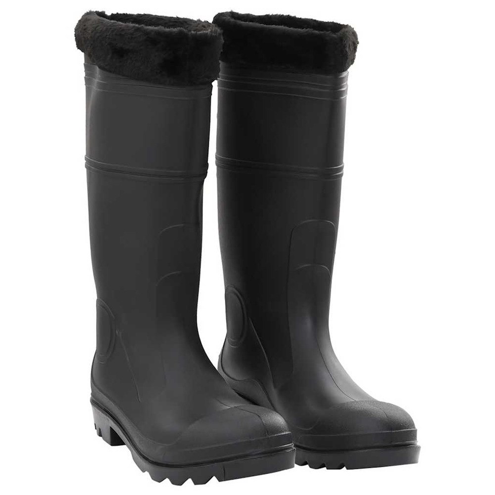 Bottes de pluie avec chaussettes amovibles noir taille 45 pvc