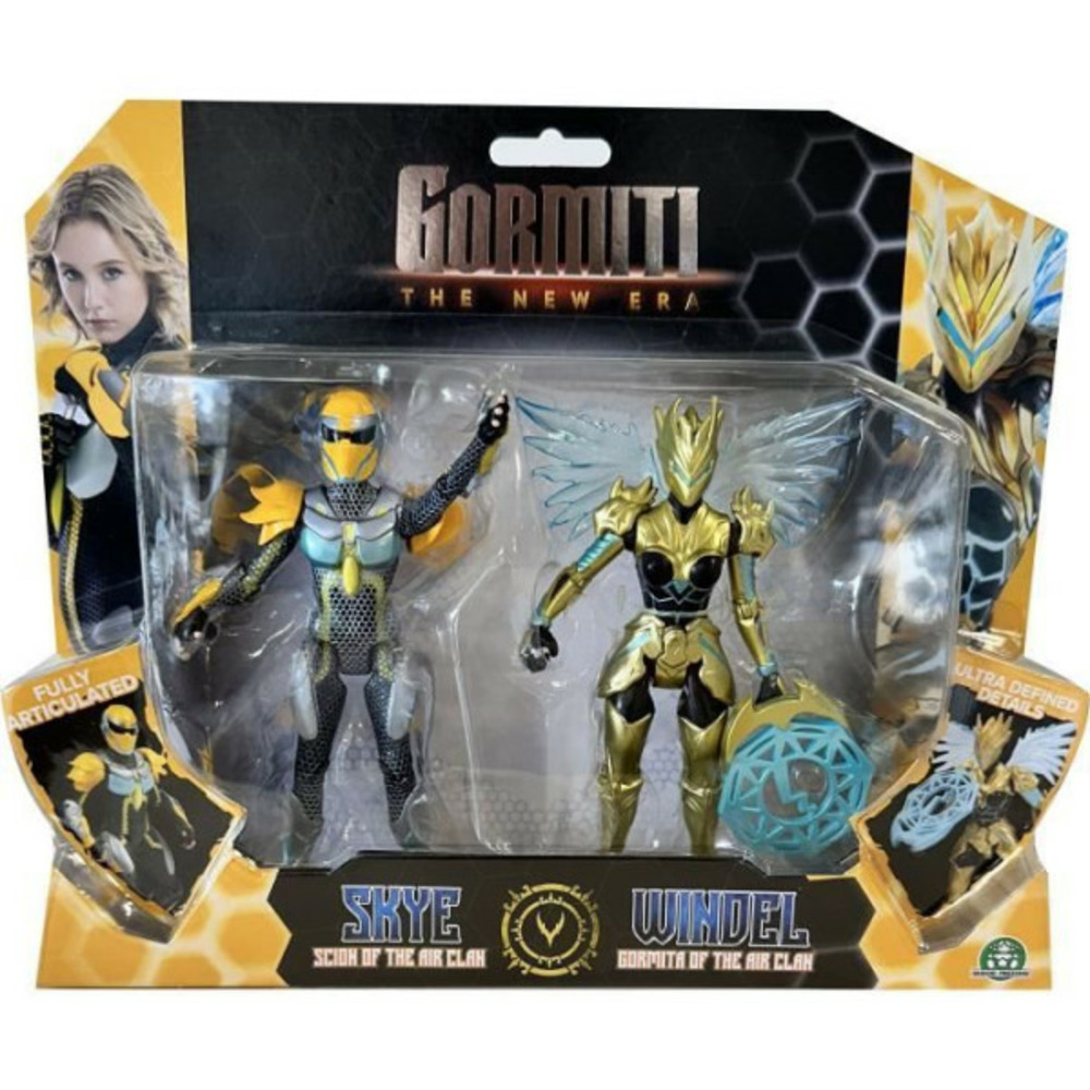 Coffret figurines - gormiti - scion et gormiti associé air - skye et windel - 15 cm - a partir de 4 ans - grv191