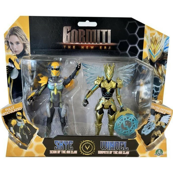 Coffret figurines - gormiti - scion et gormiti associé air - skye et windel - 15 cm - a partir de 4 ans - grv191