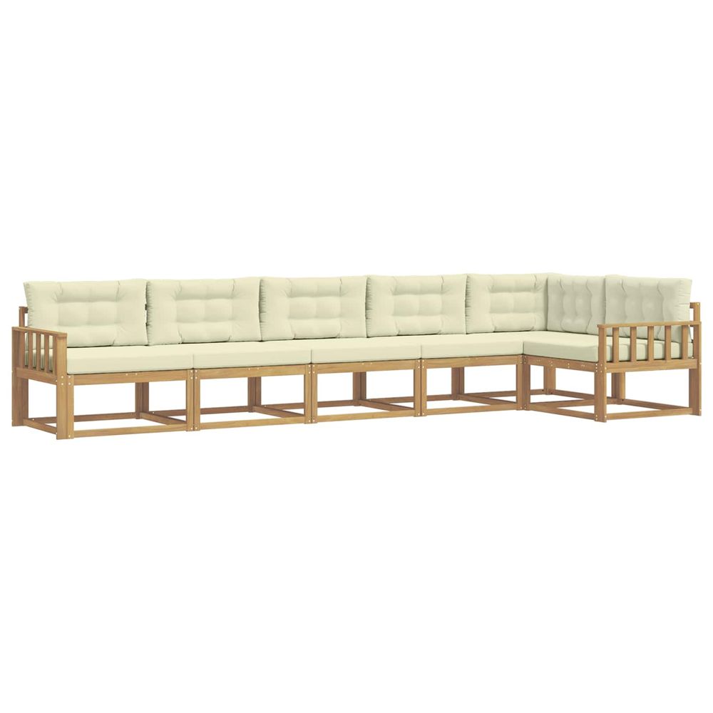 Ensemble de canapés d'extérieur 4 pc blanc et crème polyester