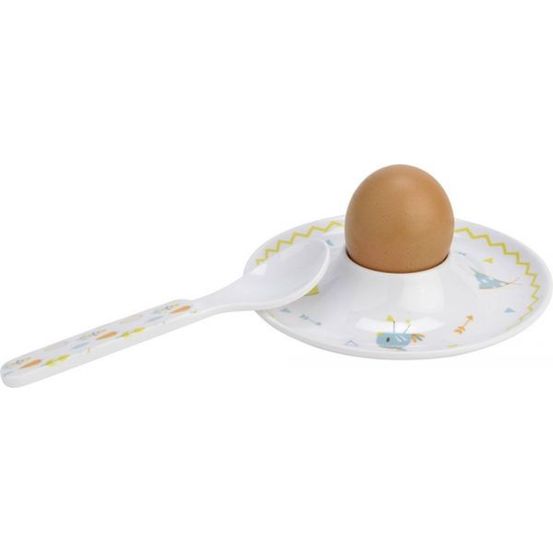 Coffret coquetier avec cuillère indien