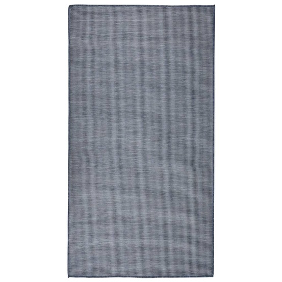 Tapis à tissage plat d'extérieur 80x150 cm bleu