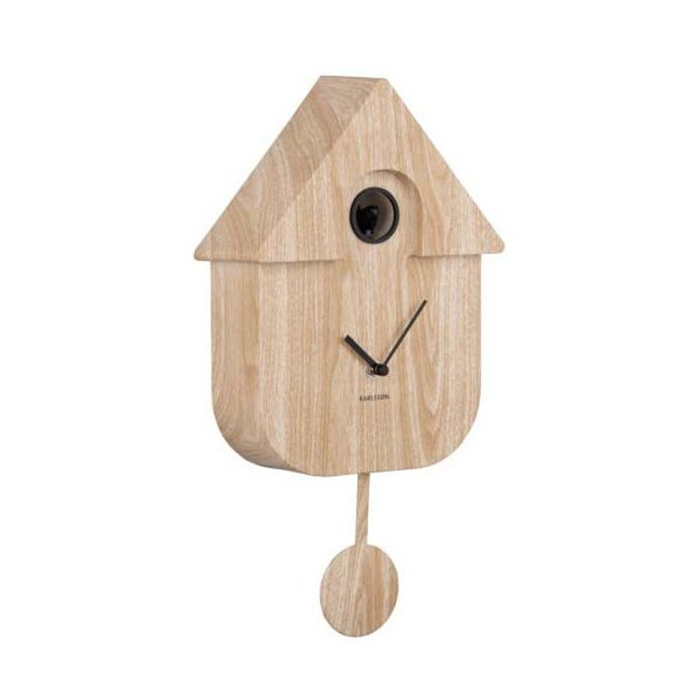 Horloge murale moderne cuckoo bois clair