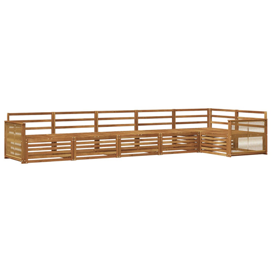Ensemble de canapés d'extérieur 6 pcs naturel