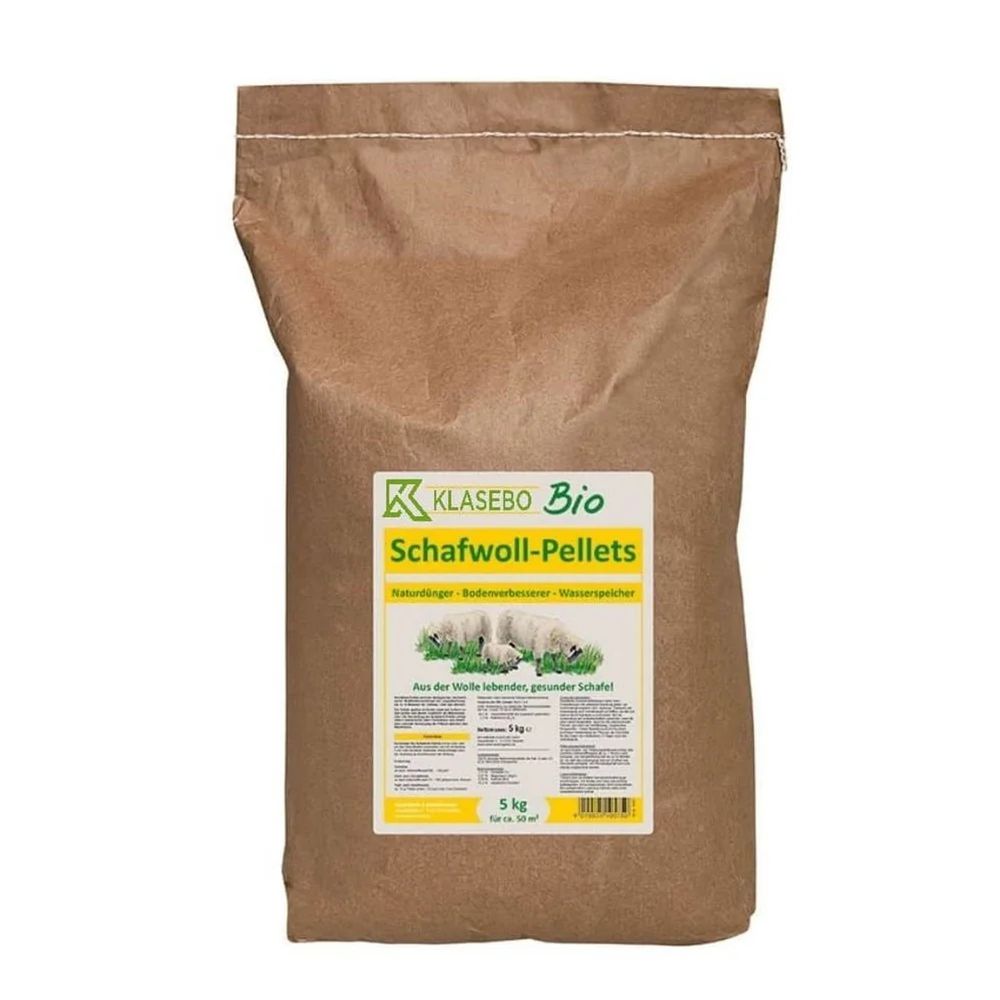 Engrais organique, pellets de laine de mouton, bio 5 kg pour 50-100 m², engrais longue durée