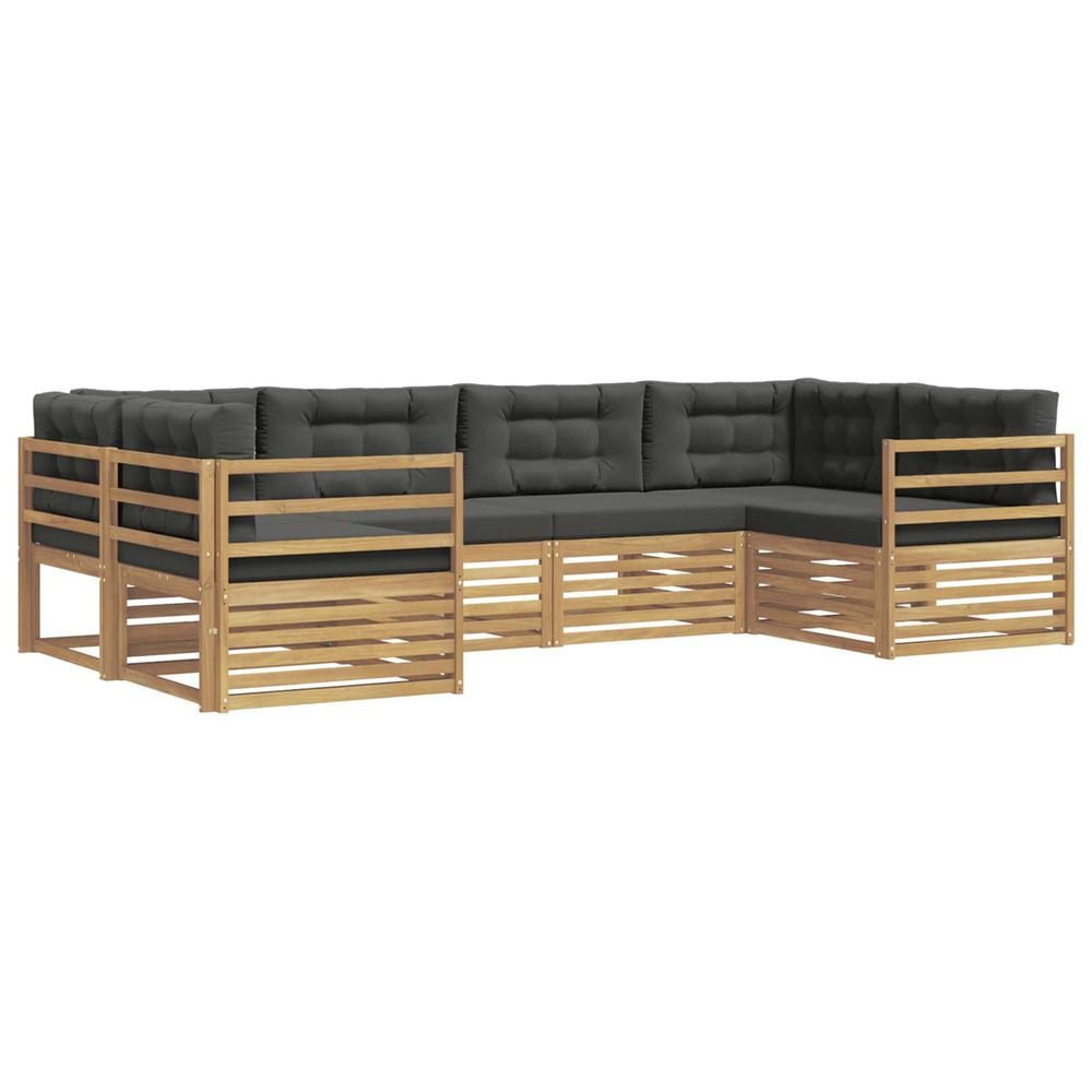 Ensemble de canapés d'extérieur 6 pc blanc et anthracite