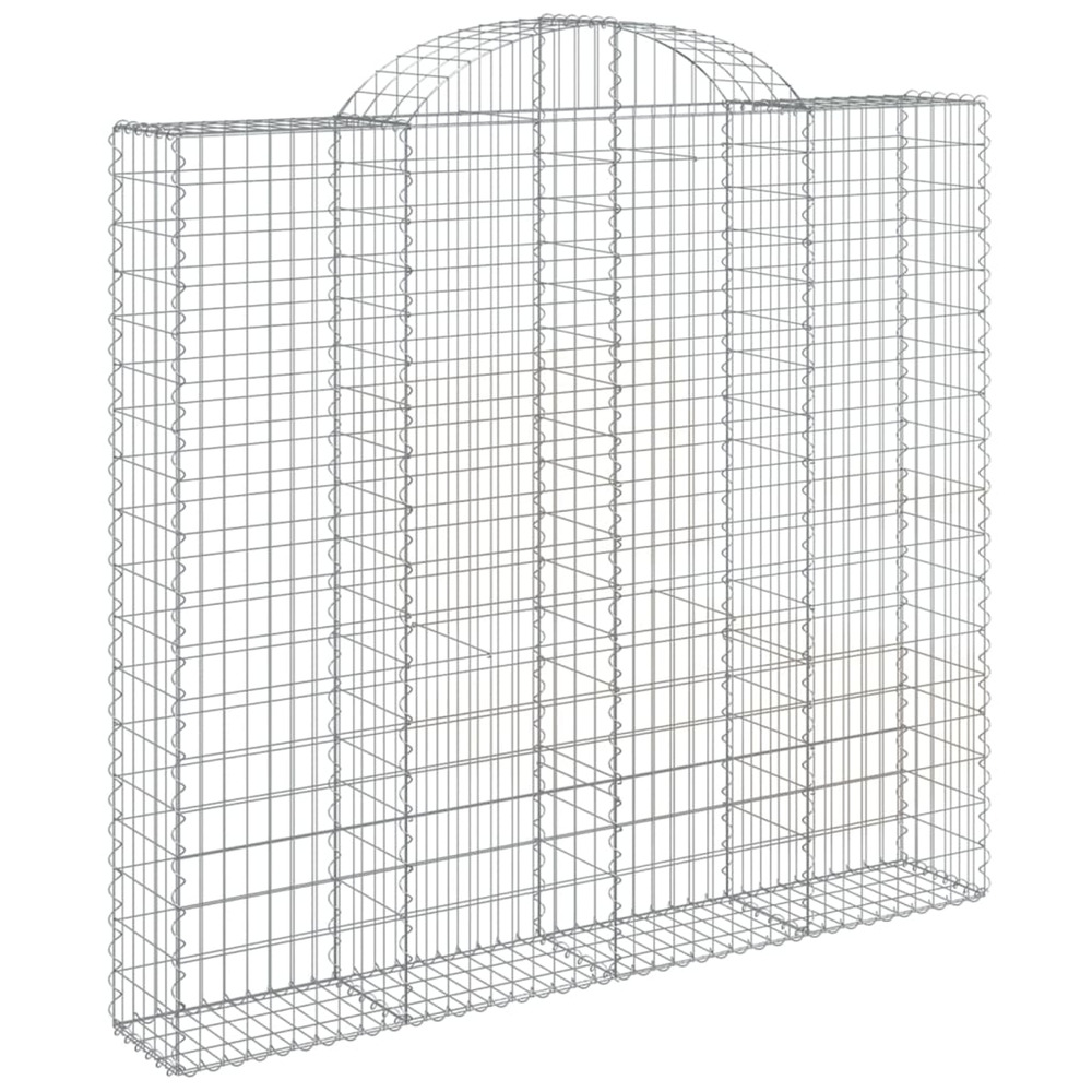 Panier de gabions arqué 200x30x180/200 cm fer galvanisé