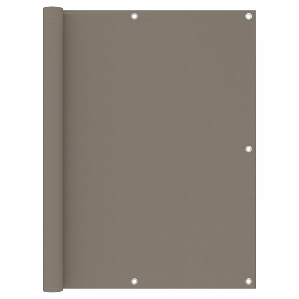 Écran de balcon brise pare vue protection confidentialité taupe 120 x 500 cm tissu oxford