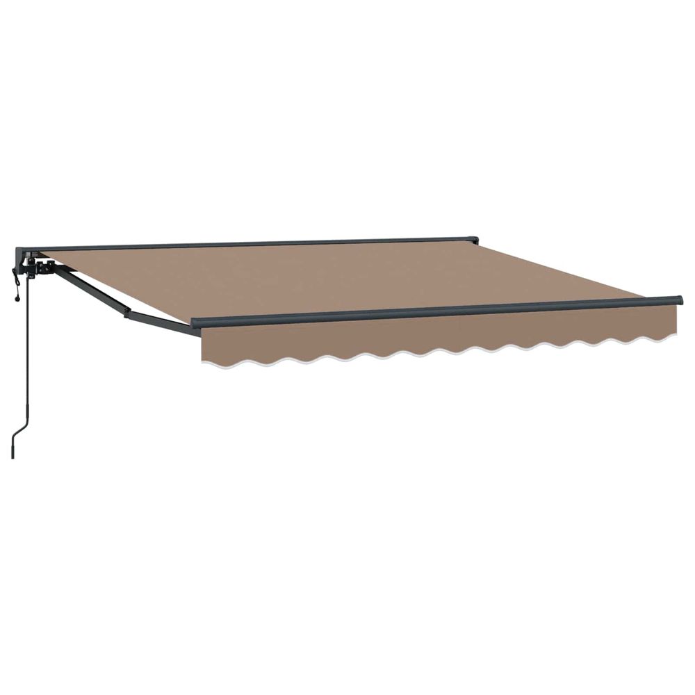 Auvent rétractable taupe 3 x 2,5 m polyester et aluminium