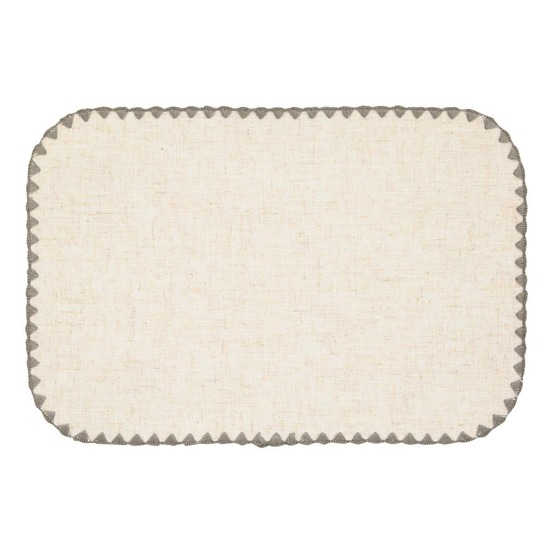 Set de table effet lin sandrine 45x30cm gris