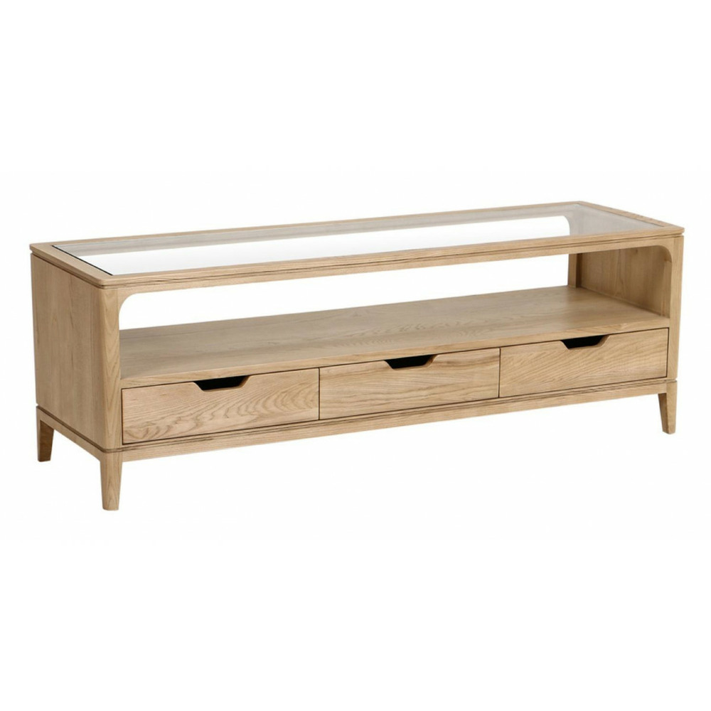 Meuble tv 3 tiroirs bois marron - tallinn interior's