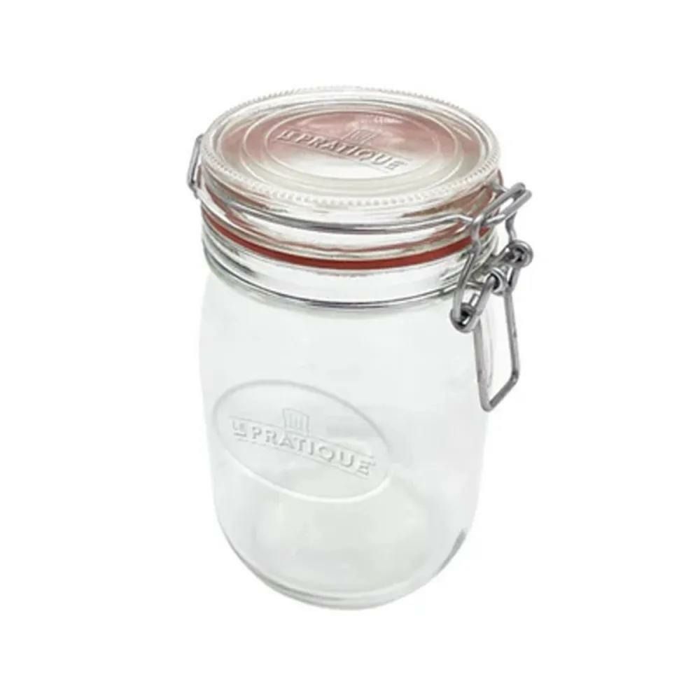 Lot de 6 bocaux à armature 1l ø85 mm - le pratique