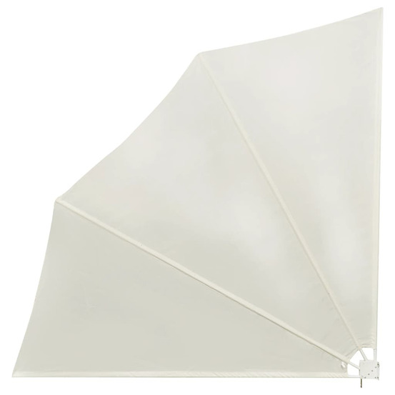 Auvent latéral pliable de balcon crème 140x140 cm