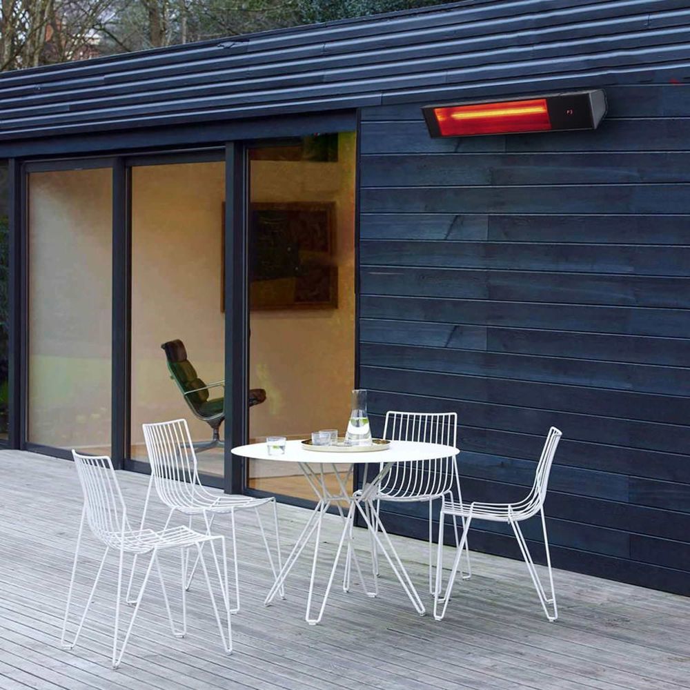 Chauffage infrarouge wifi 2000w en verre noir sined
