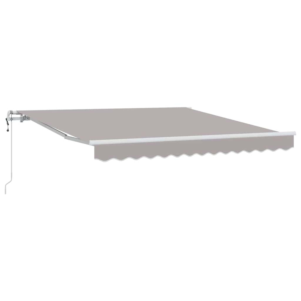 Auvent rétractable gris clair 350 x 250 cm tissu