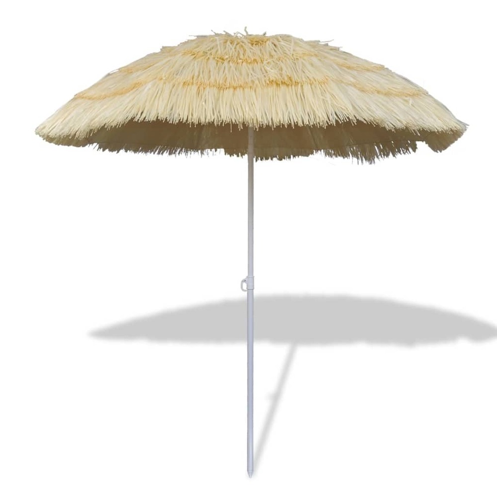 Parasol de plage inclinable armature en acier + couverture pp sable
