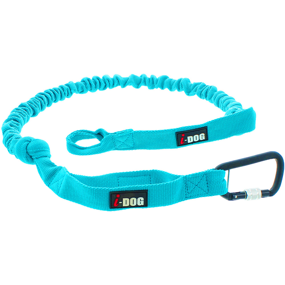 Longe de traction opale gamme alm 190cm pour canicross - bleu, medium dog