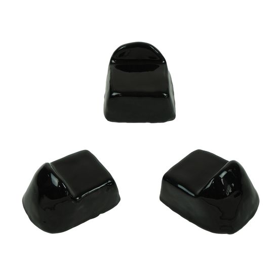 Lot de 3 pieds en céramique noirs pour kamado patton