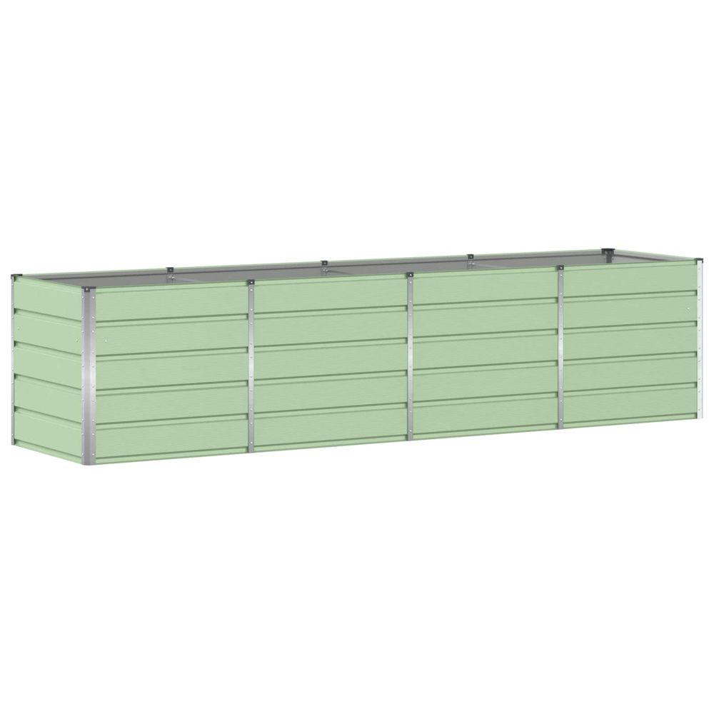 Jardinière d'extérieur vert 320 x 80 x 75 cm acier