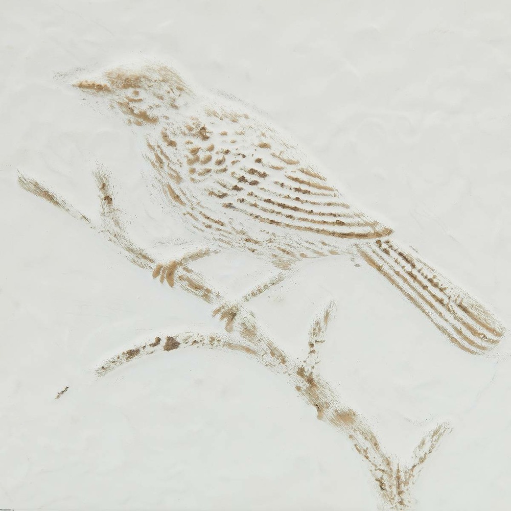 Décoration murale varo oiseau 26x26m blanc