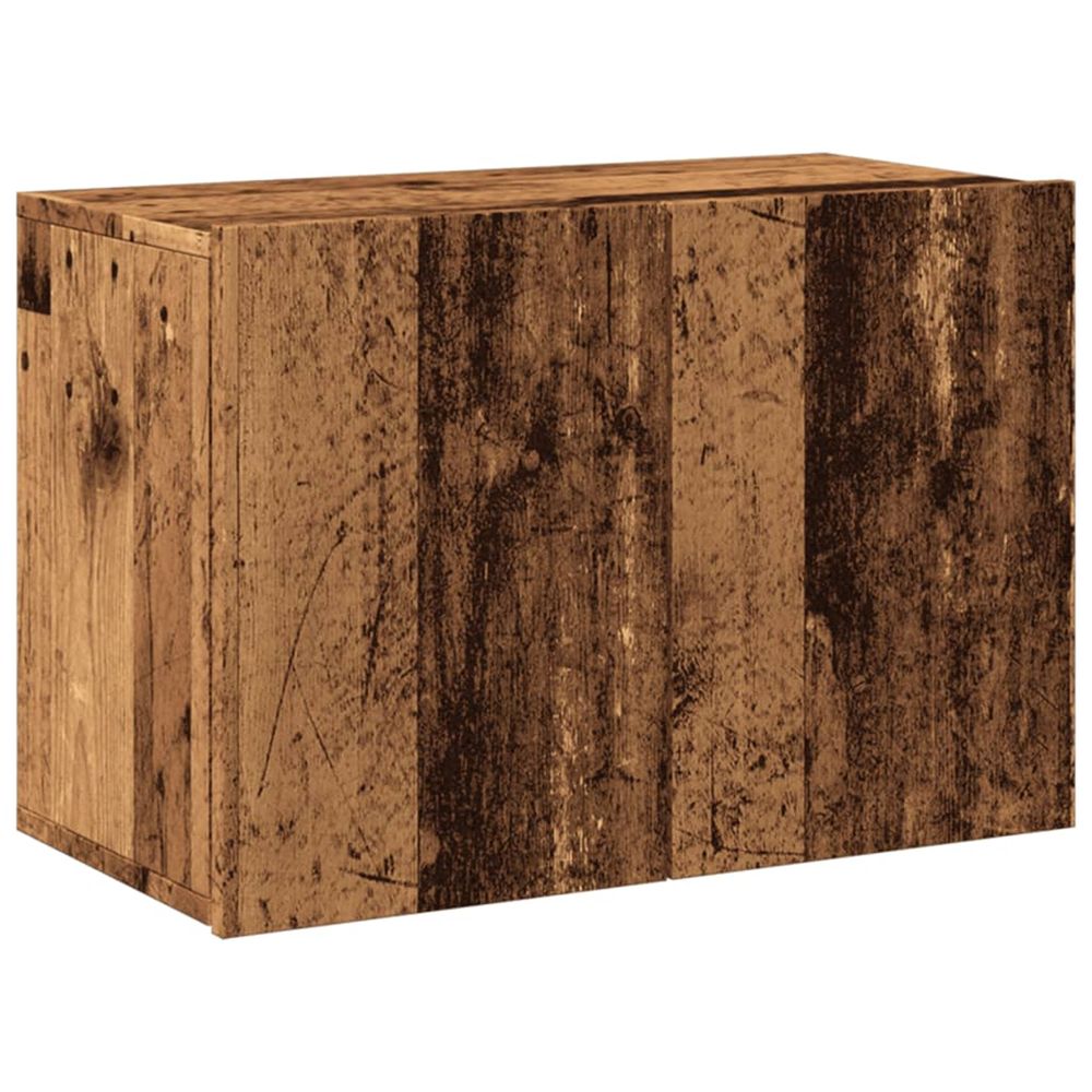Meuble tv mural vieux bois 60x30x41 cm