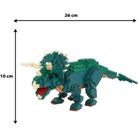 Figurine en briques - bandai - nanoblock - triceratops deluxe - 930 pcs
