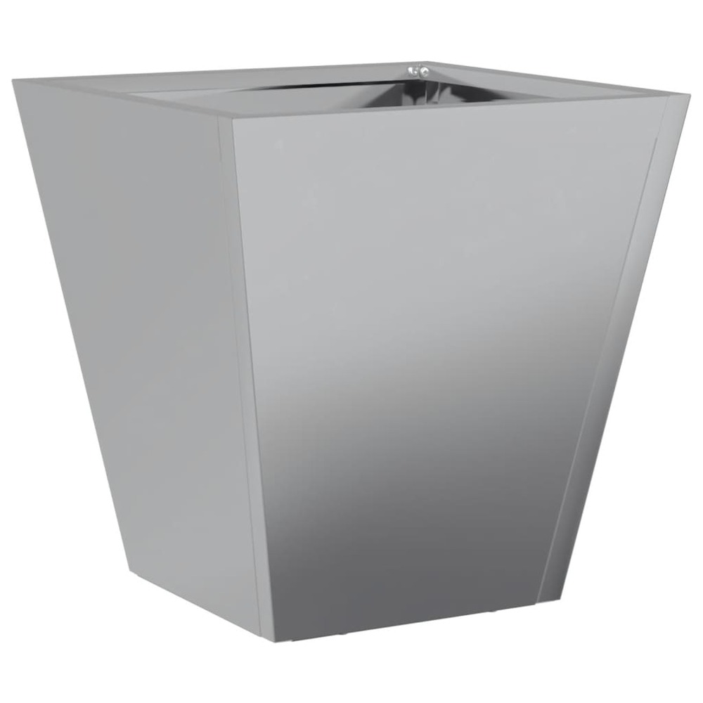 Jardinière bac lit surélevé plantes fleurs terrasse jardin 30 x 30 x 30 cm acier galvanisé gris