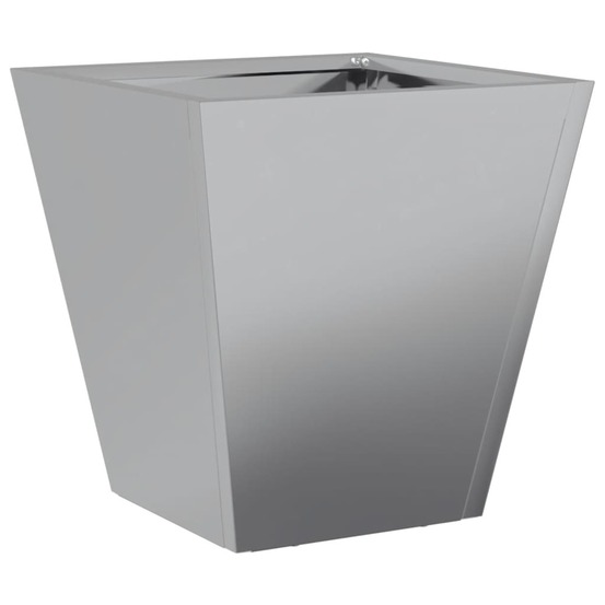 Jardinière bac lit surélevé plantes fleurs terrasse jardin 30 x 30 x 30 cm acier galvanisé gris