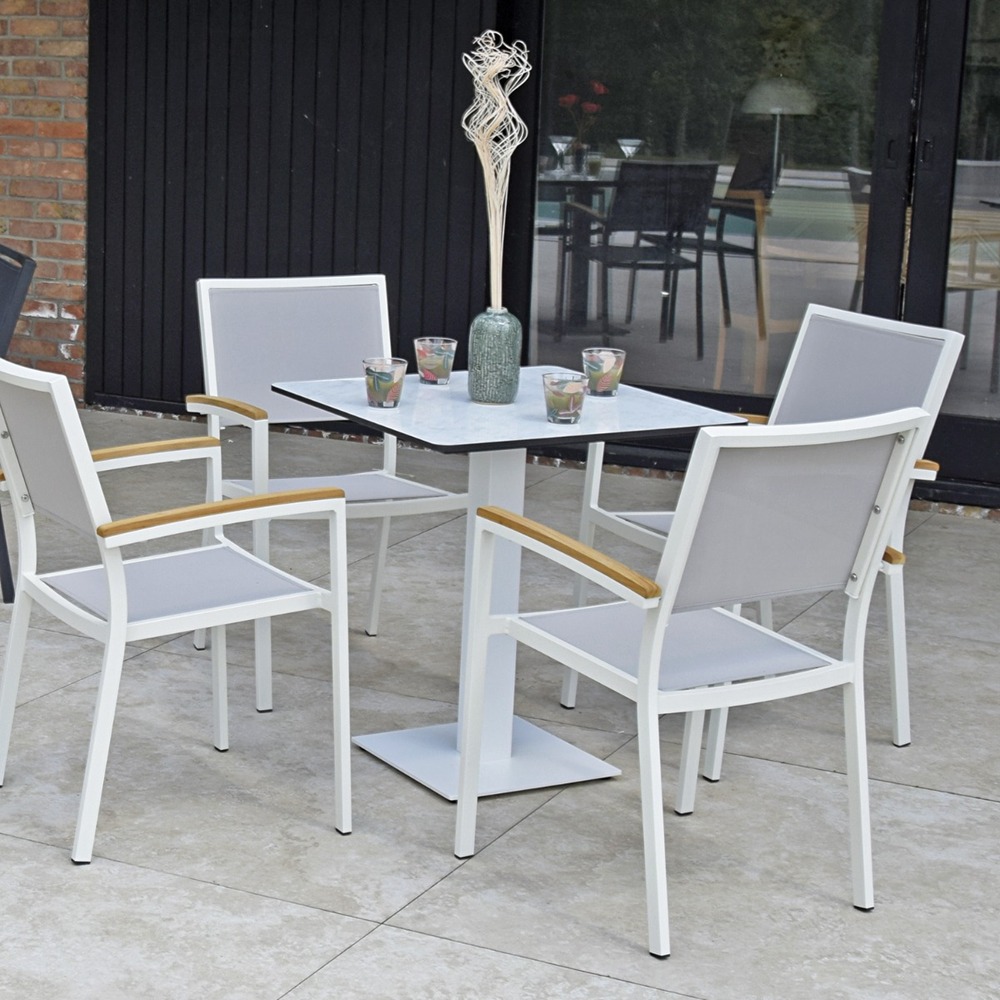 Table en métal blanc, otrante
