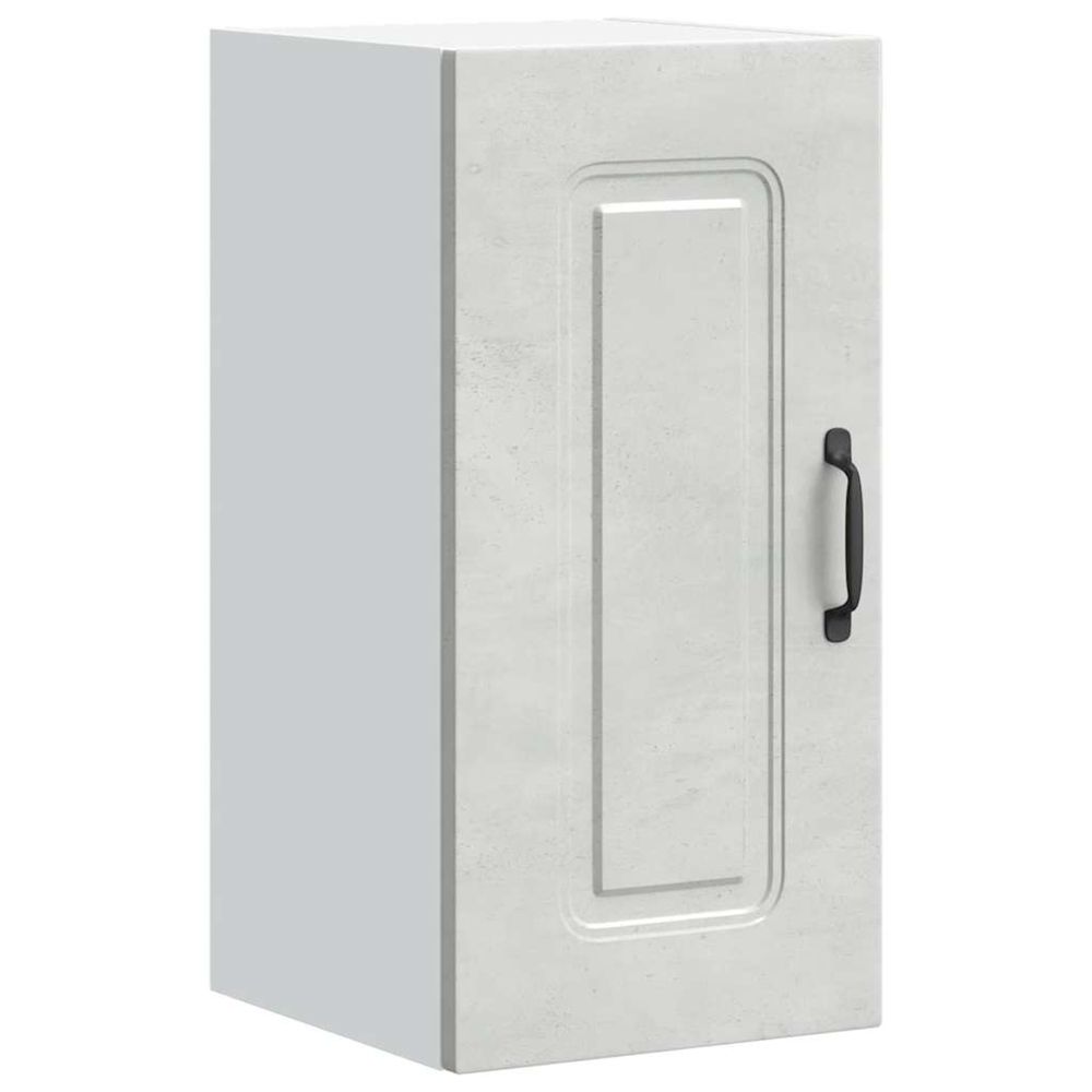 Armoire murale de cuisine kalmar gris béton bois d'ingénierie
