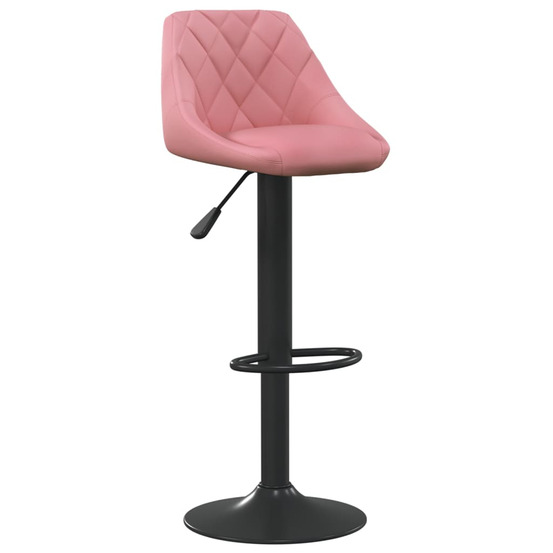 Tabouret de bar rose velours