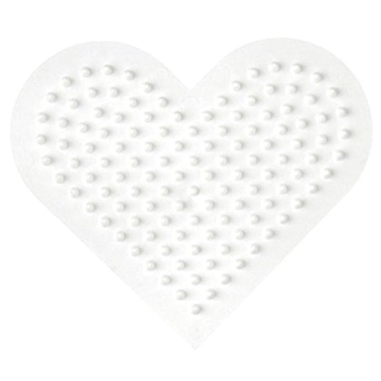 Plaque petit cœur perles plastique midi