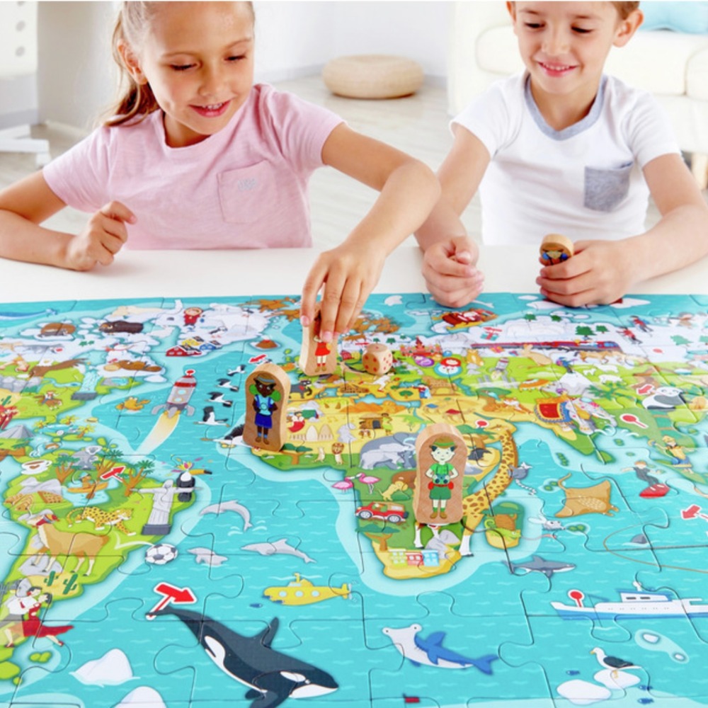 Puzzle d'observation le tour du monde