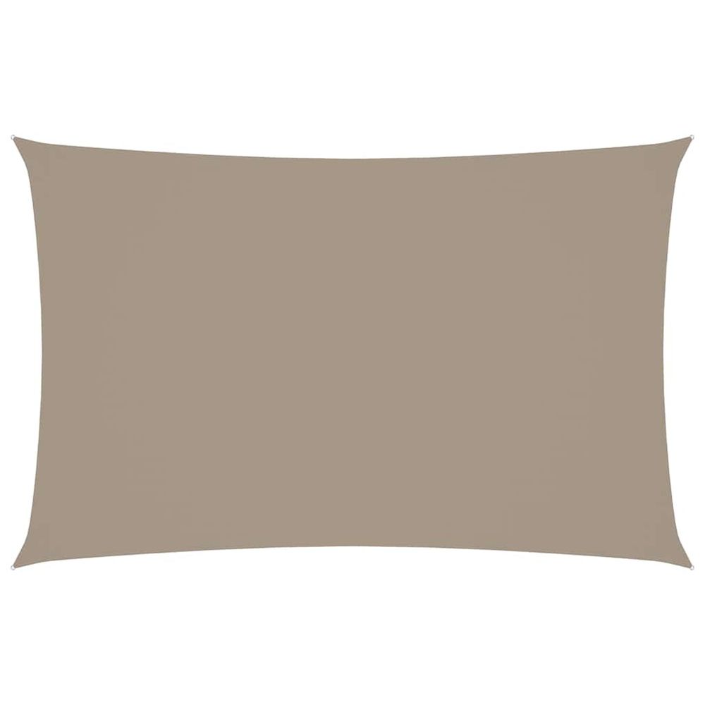 Voile de parasol tissu oxford rectangulaire 2x5 m taupe