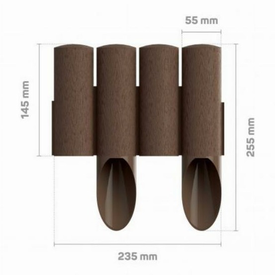 Cellfast palissade de jardin 4 standard - marron - 14,5 cm x 2,3 m