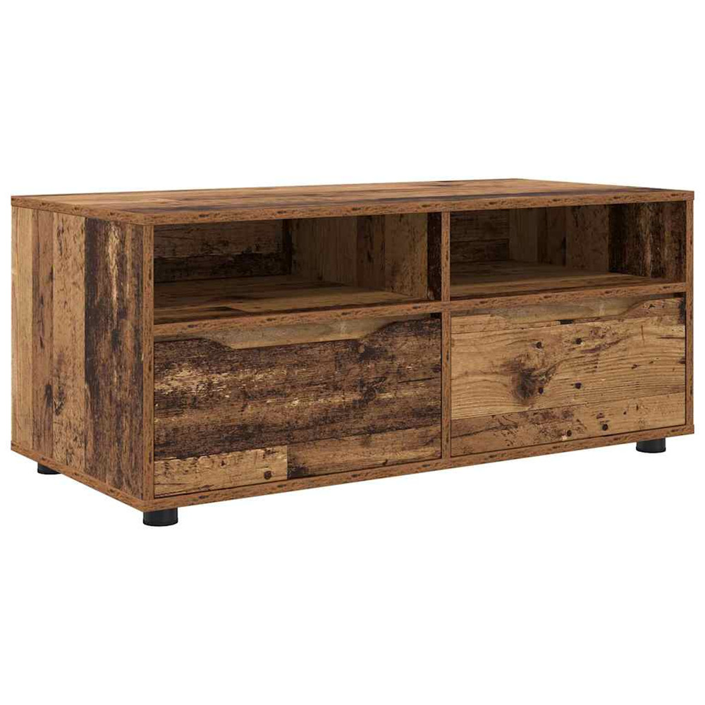 Meuble tv bois ancien 100 x 48 x 43 cm bois d'ingénierie