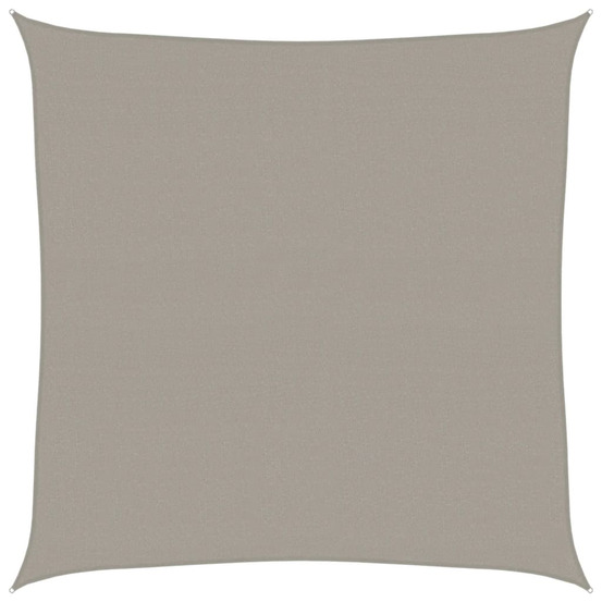 Voile d'ombrage 160 g/m² carré gris clair 4x4 m pehd