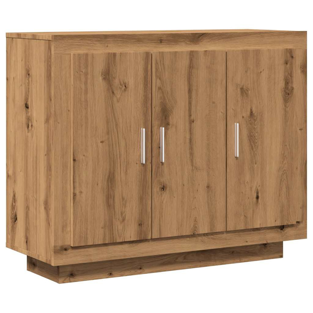 Buffet chêne artisanal 92x35x75 cm bois d'ingénierie