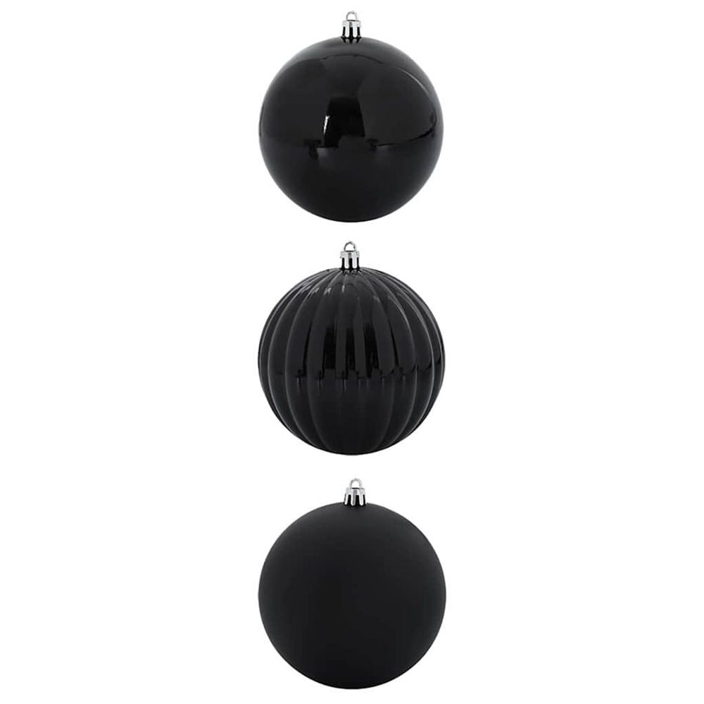Ensemble de boules de noël xxl 3 pc noir ø 25 cm plastique