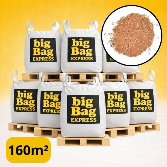 Pack 8 x big bag de +/- 1,5t ≃ 160m² sable stabilisé rose de provence pour terrain de pétanque ø 0/4 mm - livraison premium