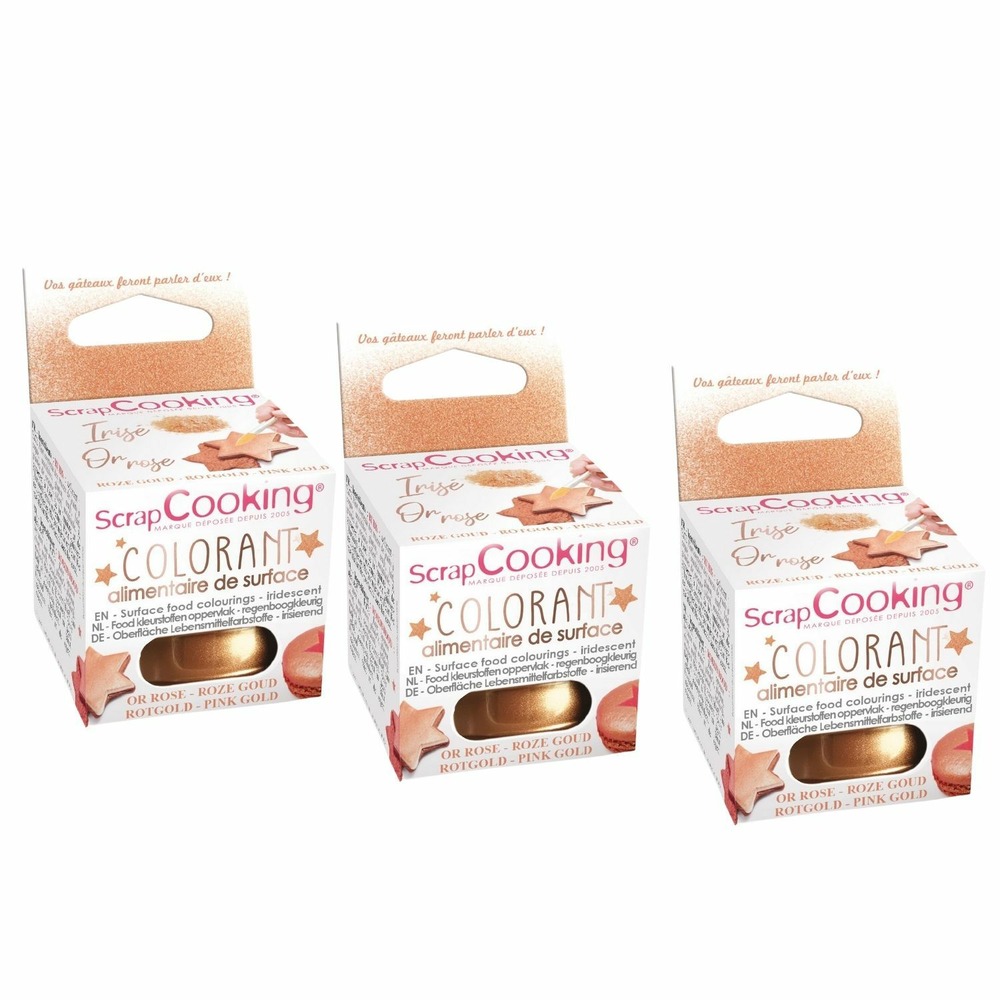 Colorant alimentaire de surface en poudre cuivré 15 g