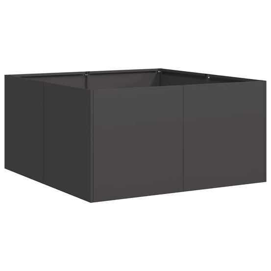 Jardinière d'extérieur noir 80x80x40 cm acier laminé à froid