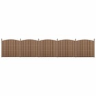 5 pièces de clôture barrière brise vue brise vent bois composite wpc demi-cercle arrondi brun 185 x 932 cm