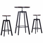 Ensemble table de bar design industriel + 2 tabourets