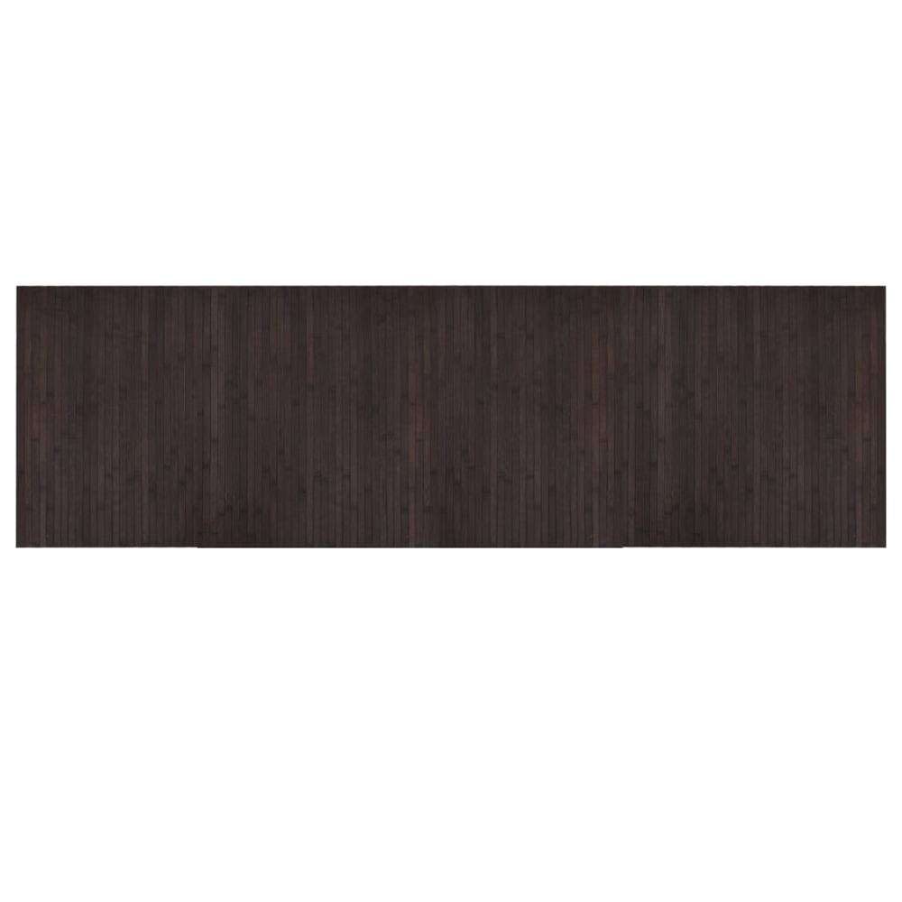 Tapis rectangulaire marron foncé 60x200 cm bambou